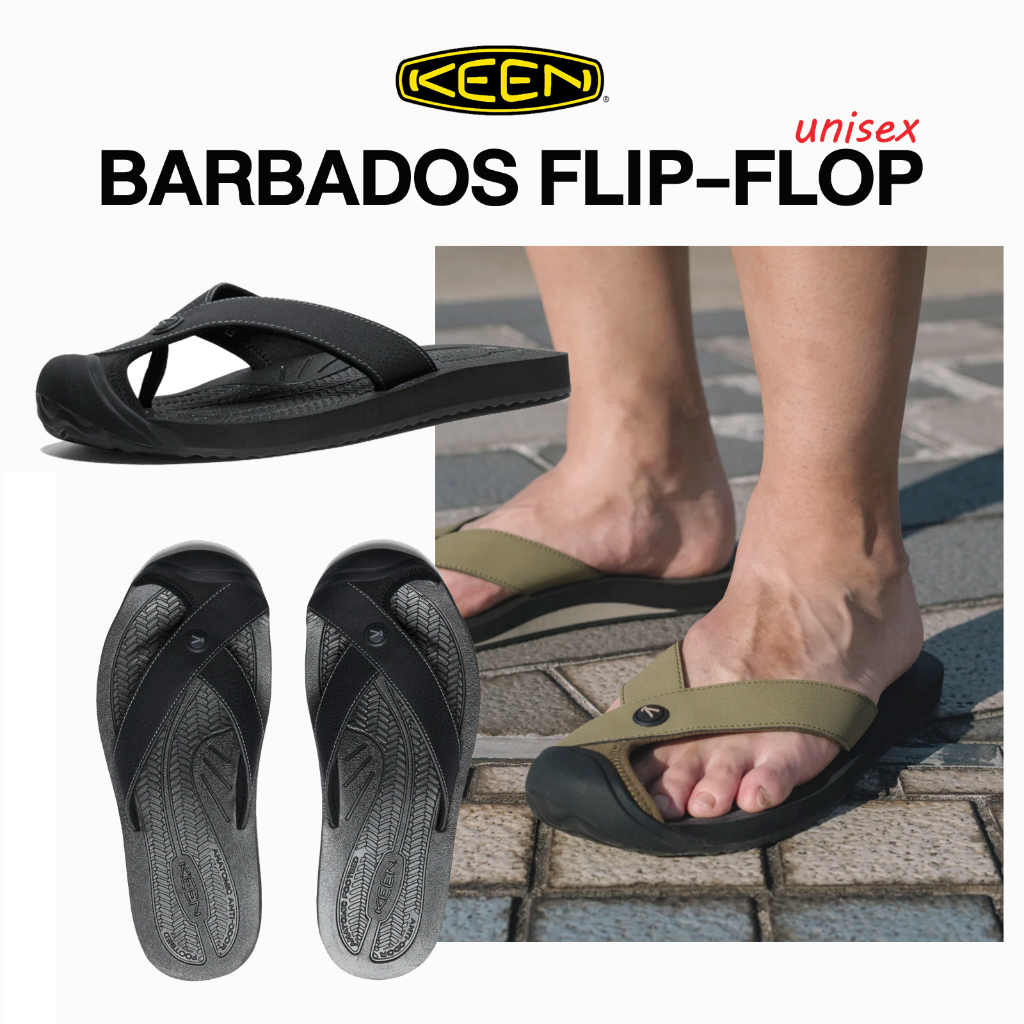 [ลด30% เก็บโค้ด 2509FASHDD] KEEN BARBADOS Flip-Flop (BLACK/STEEL GREY) รองเท้าแตะ หูหนีบ ได้ทั้งชายและหญิง
