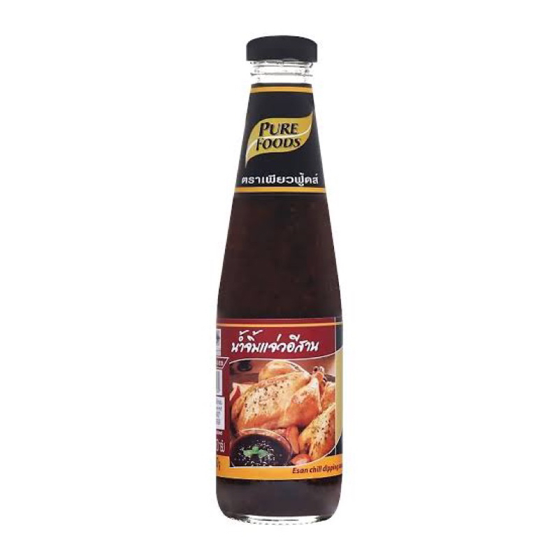 Pure foods เพียวฟู้ด น้ำจิ้มแจ่วอีสาน esan chili dipping sauce 330 กรัม fl