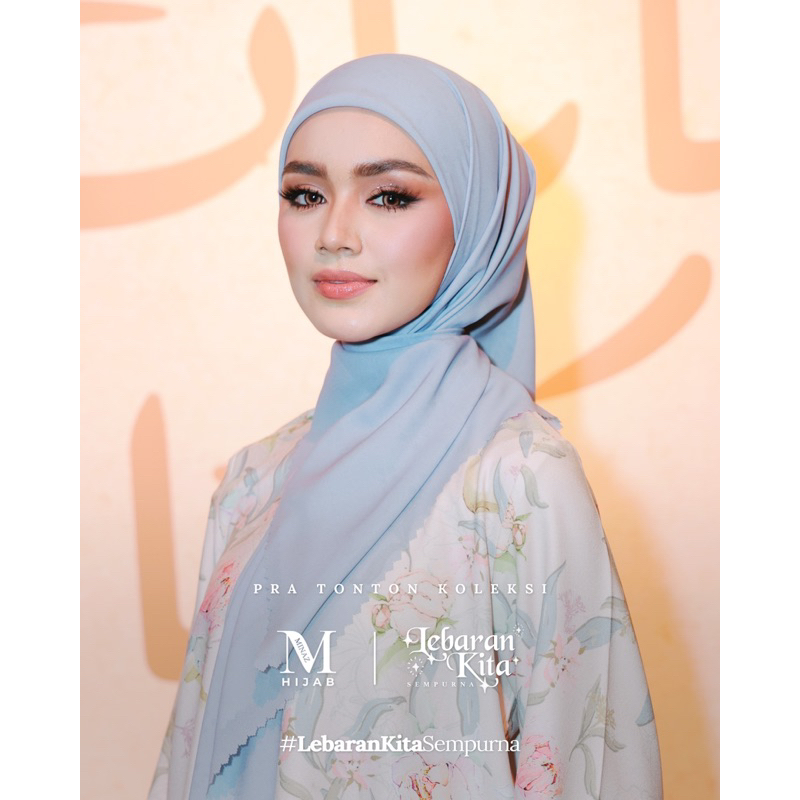 ผ้าคลุม Minaz สีพื้น MONOGRAM Chiffon