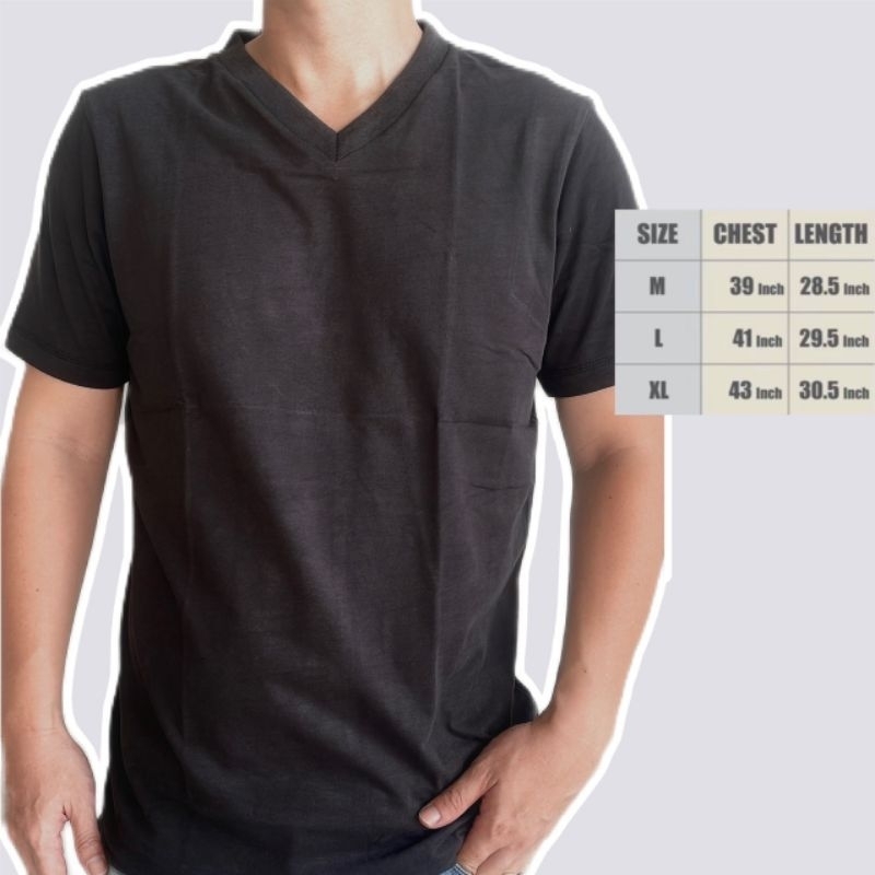 เสื้อยืดคอวี ผ้า Cotton Premium Soft 💯 โครตนุ่ม ใส่สบาย ถ่ายจากสินค้าจริง