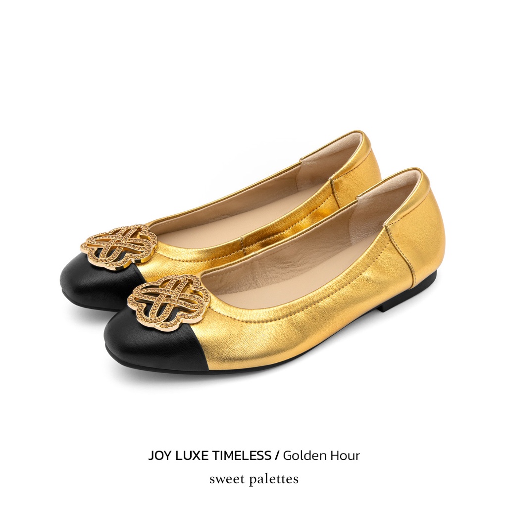 Sweet Palettes รองเท้าหนังแกะ Joy Luxe Timeless Golden Hour