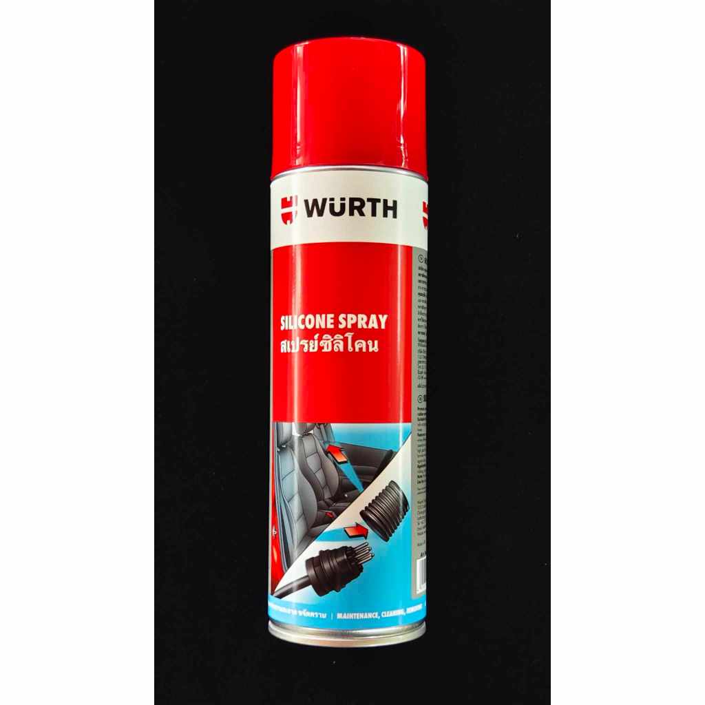 สเปรย์ซิลิโคน Wurth Silicone Spray 500 ml ดูแล เคลือบเงา หล่อหลื่นชิ้นส่วนที่เป็นพลาสติกและยาง