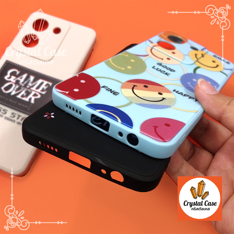 เคส Realme C53 C55 Xiaomi Redmi 9A 12C สีพาสเทล TPU กันเลนส์กล้อง พิมพ์ลายการ์ตูน