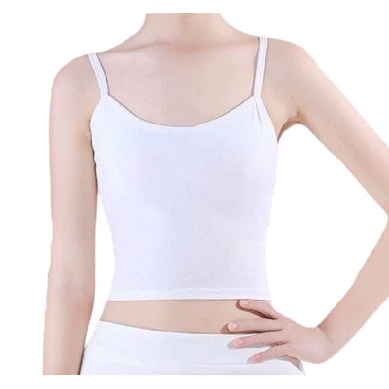 เสื้อซับในเด็กสายเดี่ยว สีขาว