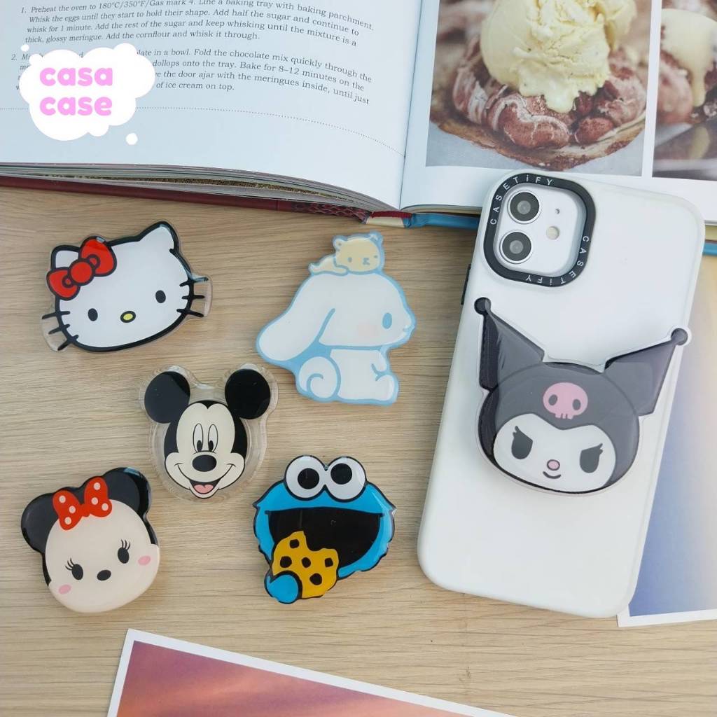 Griptok Acrylic Kitty PopSocket การ์ตูนติดหลังมือถือ ที่ติดโทรศัพท์ กริ๊บต็อก