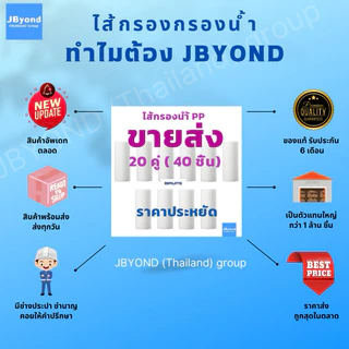 ไส้กรองน้ำPP เกรดA (ปี 2026)ที่กรองน้ำฝักบัว ตัวกรองน้ำประปา ตัวกรองฝักบัว อาบน้ำ น้ำใช้ PP BIRUITE 20 คู่ ( 40 ชิ้น )