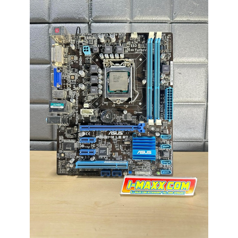 MBเมนบอร์ดASUS GIGABYTE 1155เเถมCPU I3-2100สภาพสวย