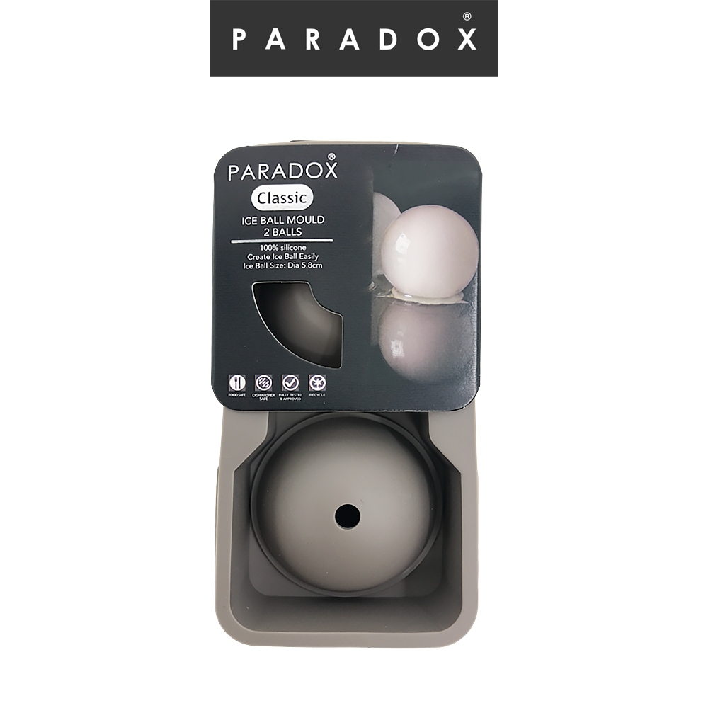 Paradox : พิมพ์น้ำแข็งกลม 2 ช่อง เส้นผศ.ต่อน้ำเเข็ง 1 ลูก 6 ซม Ice ball mould-2 balls BB Z1009(SBRO)