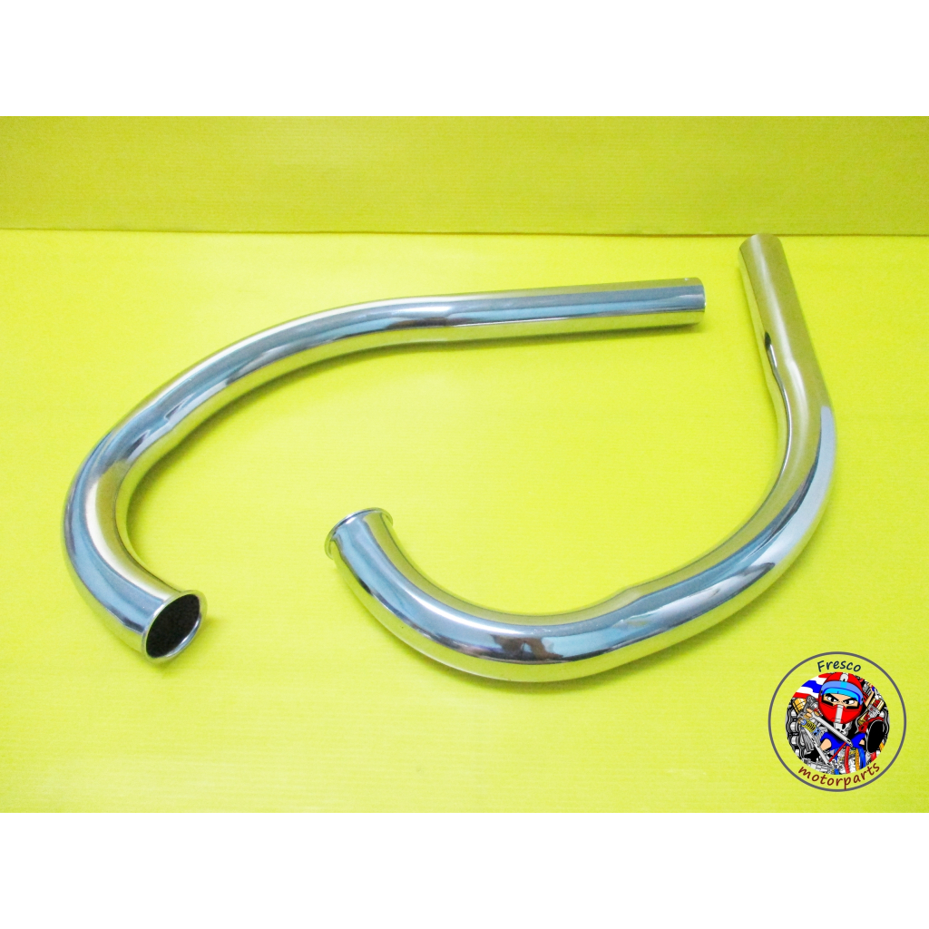 คอท่อ HONDA C72 CA72 C77 CA77 Header Pipe “Chrome” Set.