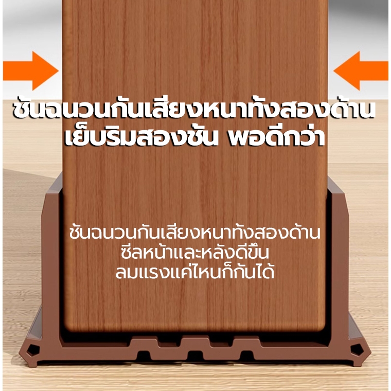 [พร้อมส่ง ทนทานสุด]ที่ปิดช่องบานประตู 3สี 96cm PVC กันแมลง ป้องกันเสียง กันฝุ่น กันแอร์ออก คิ้วกั้นประตู ที่กั้นประตู รูปที่ 4