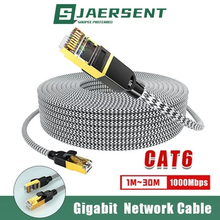 JAERSENT สายแลน1m~50m ​Cat 6 UTP Gigabit สายเคเบิลเครือข่ายอีเธอร์เน็ต RJ45 สายแพทช์แลน สำหรับ PC แล็ปท็อป, เราเตอร