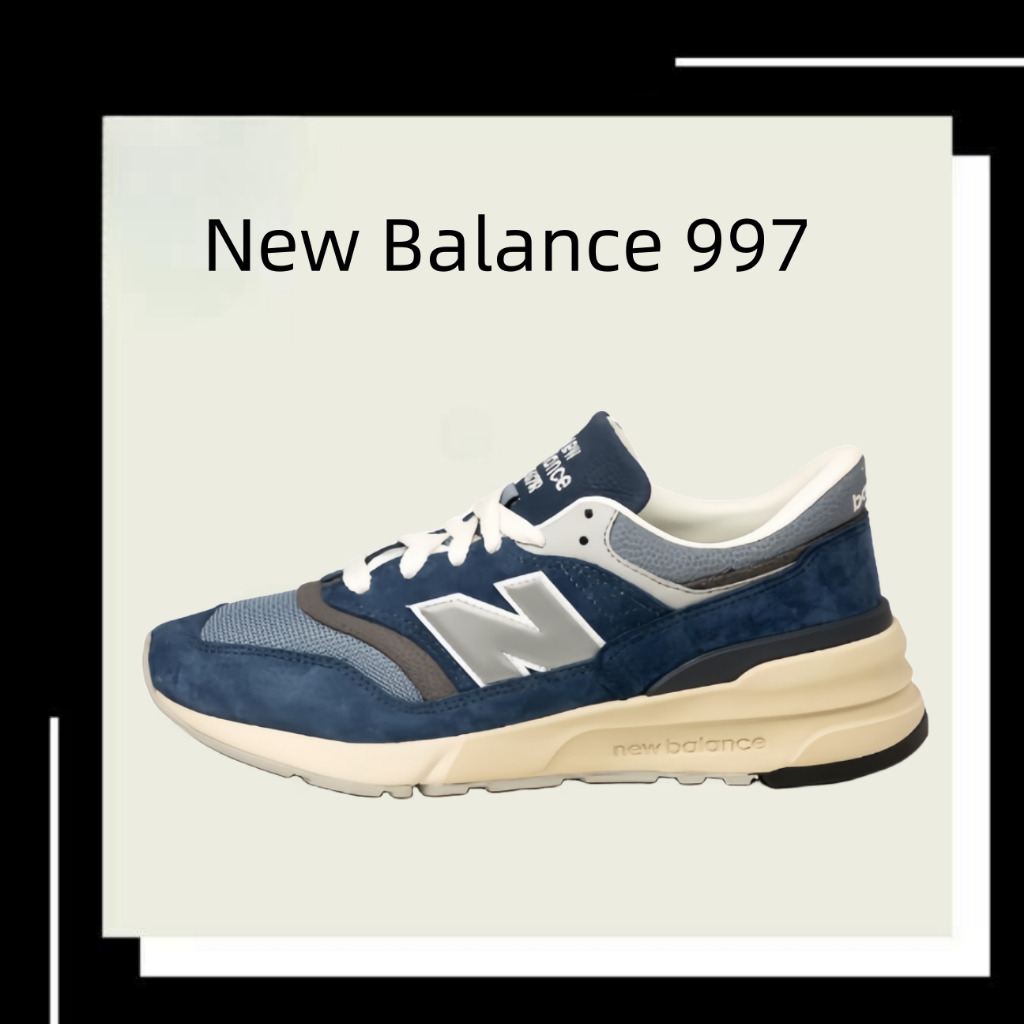 New Balance NB 997 น้ำเงิน ของแท้ 100 % gentleman Woman style Sports shoes Running shoes