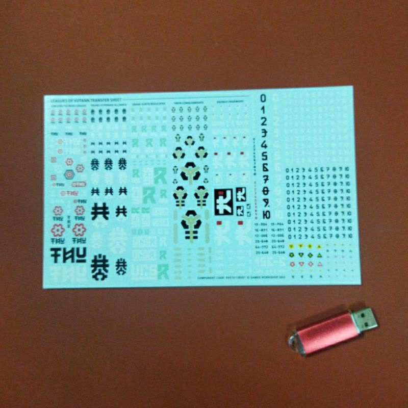 DECAL ×1 from BATTLEFORCE VOTANN box 40k WARHAMMER