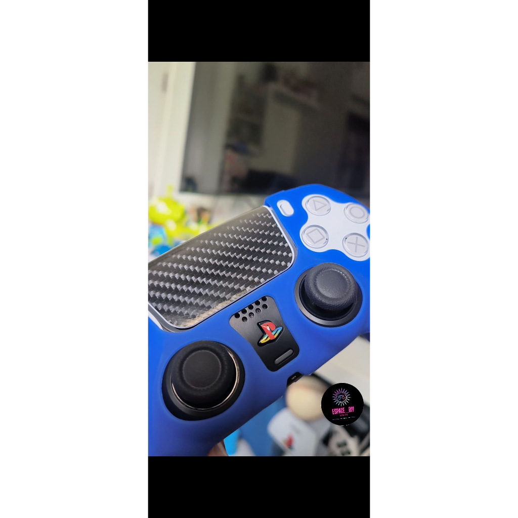 ps5,ps5slim สติ๊กเกอร์Touchpad จอย ps5 เคฟล่าด้าน,เคฟล่าเงา ฉ่ำๆ เกดติดรถยนตร์