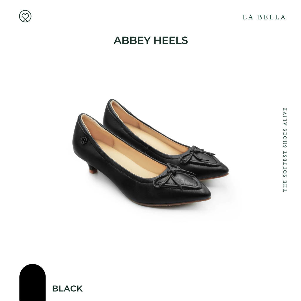LA BELLA รุ่น ABBEY HEELS  -  BLACK