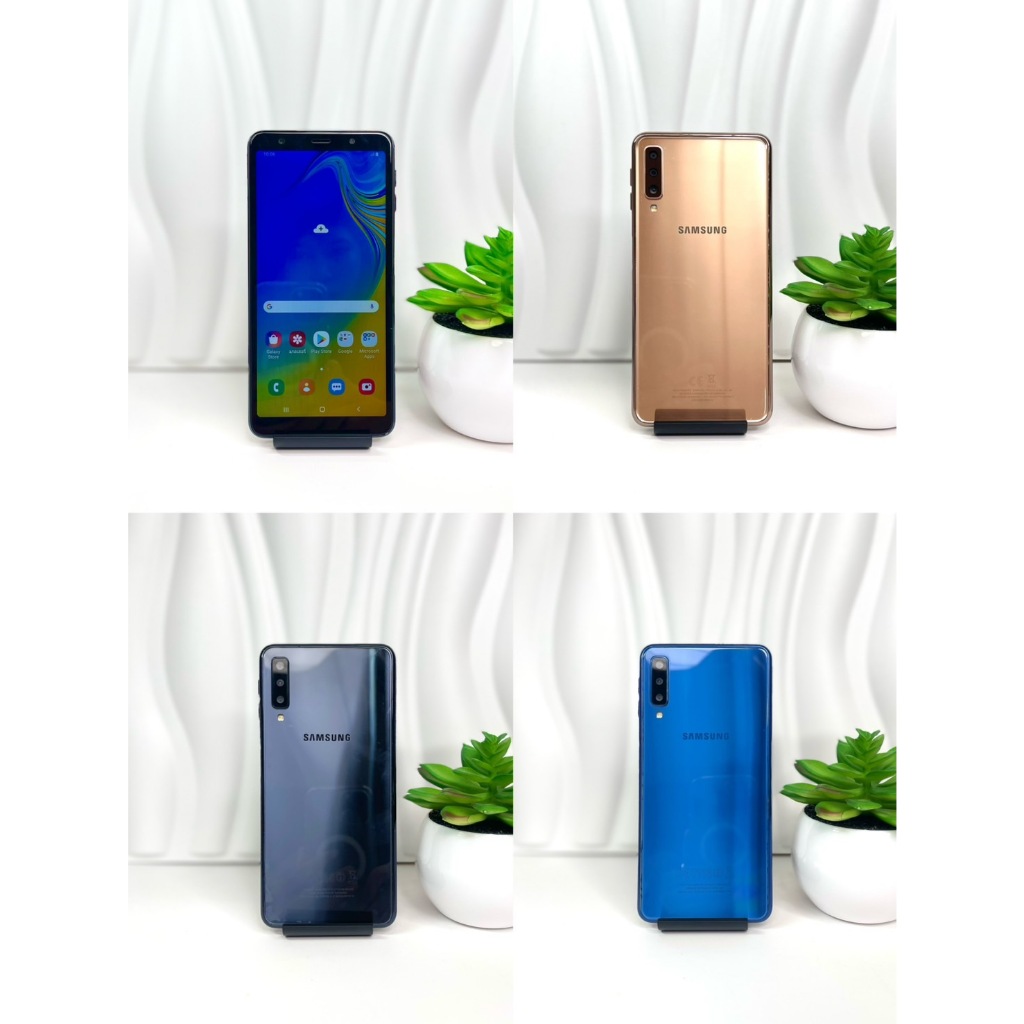 SAMSUNG A7 2018 โทรศัพท์มือสองสภาพสวยพร้อมใช้งาน(ฟรีชุดชาร์จ)