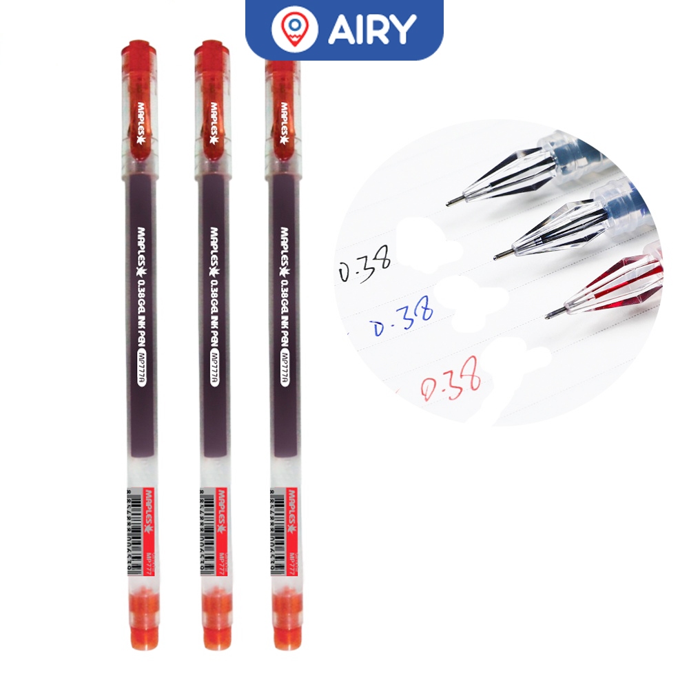(K)ปากกาเจลหัวเพชร Maples ปากกา ปากกาเจล แบบปลอก เครื่องเขียน ขนาด 0.38mm (1 แท่ง) รุ่น MP-777A