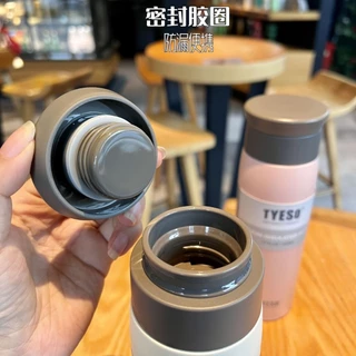 TYESO แก้วเก็บอุณภูมิ 500ML แก้วกาแฟ กระติกน้ำสูญญากาศ ความเย็นของแท้แก้วสแตนเลส
