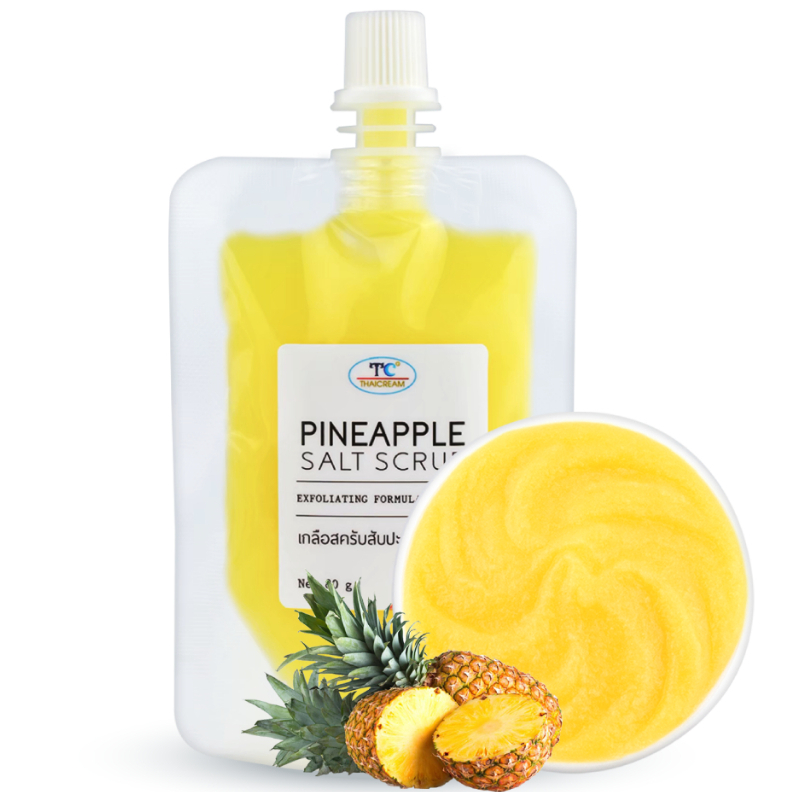 Thaicream เกลือสปาขัดผิว สครับผิว สครับสับปะรด สครับขัดผิว สูตรสับปะรด Pineapple Salt Scrub 80g