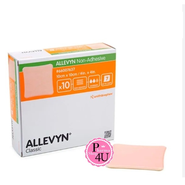 Allevyn Classic Non-Adhesive แผ่นแปะ แผลกดทับ แผ่นดูดซับ ขนาด 10 x 10 cm [ราคา1ซอง]#7142