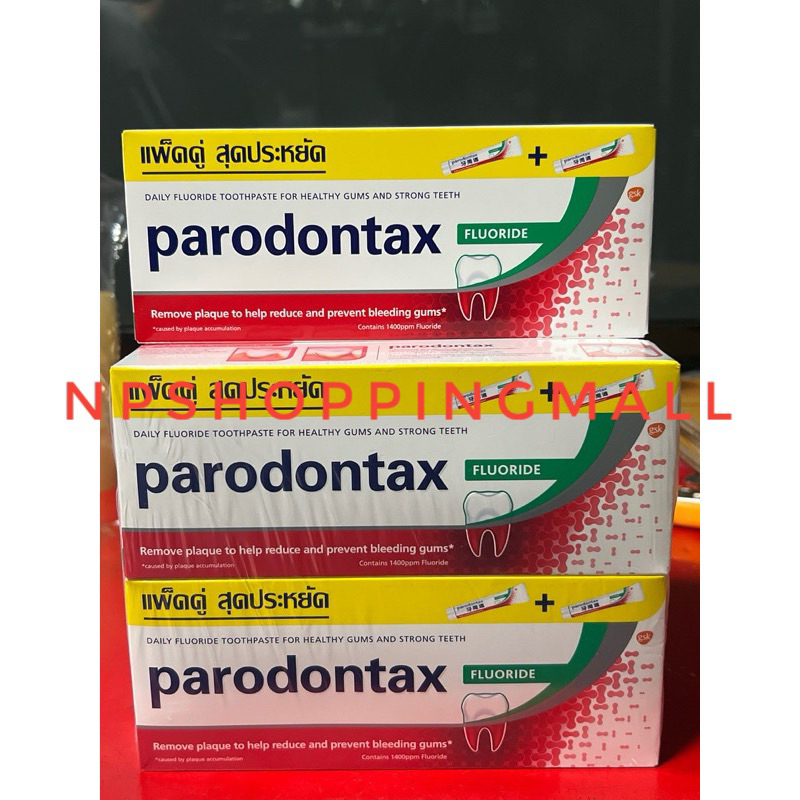 parodontax พาโรดอนแทกซ์แพ็คคู่ Exp. 2026 (สินค้าเป็นรุ่นใหม่ที่ทำร่วมกับไต้หวัน) ของแท้100%