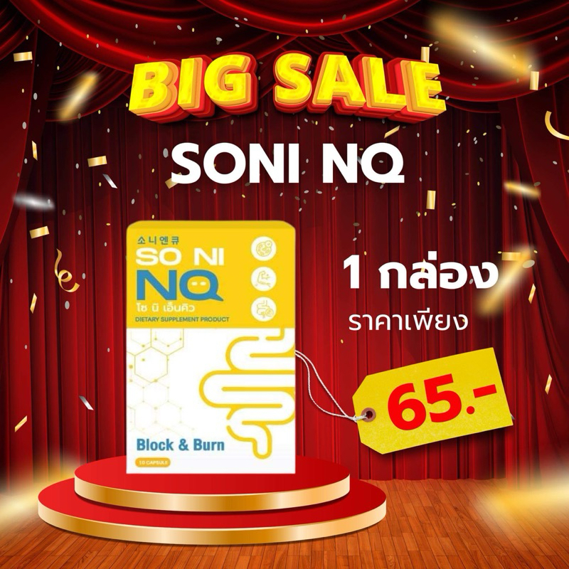 Big Sale โซนิเอ็นคิว ลดบวม ขับโซเดียม SO NI NQ 1กล่อง 10 แคปซูล