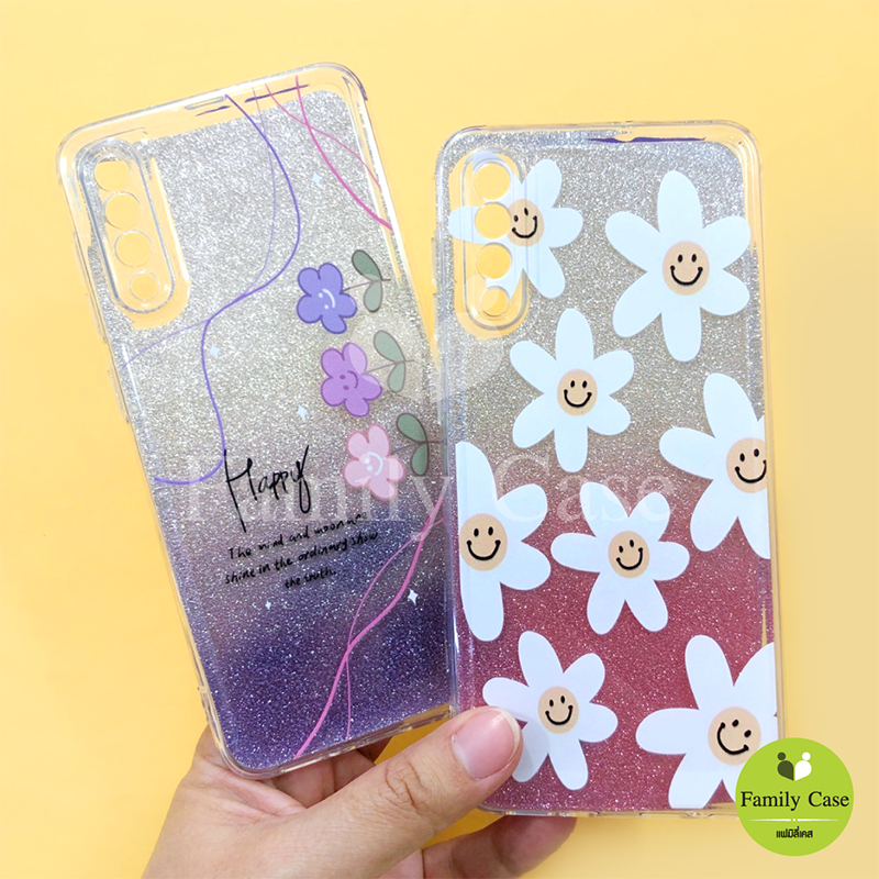 เคสนิ่มใสกันกล้อง Realme C53 C55 Redmi 9A Redmi 12C Redmi 13Cแผ่นกากเพชรไล่สีพิมพ์ลายการ์ตูน