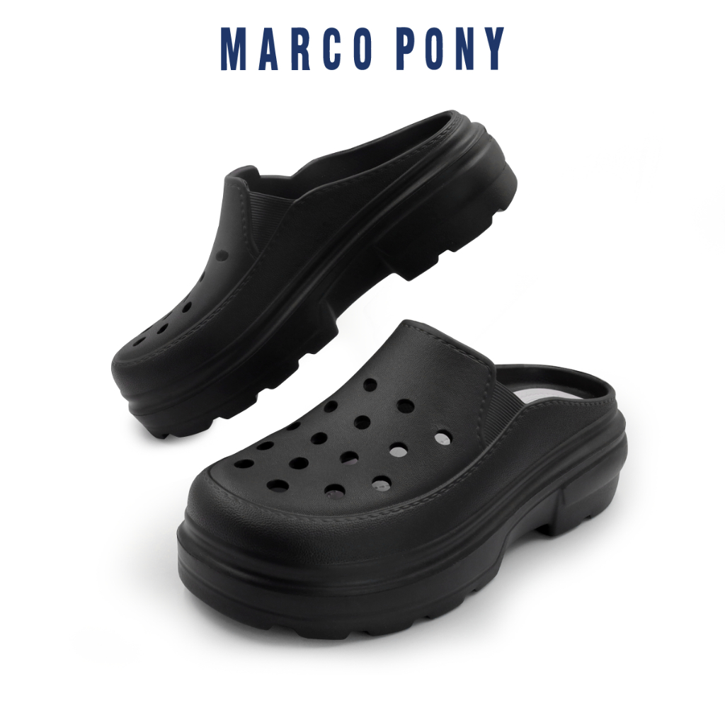 Marco Pony รุ่น MH9020 รองเท้าแตะ ลำลอง หัวโต สำหรับผู้ชายและผู้หญิง นุ่ม เสริมความสูง 6 cm