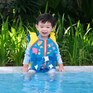 Babyhip เสื้อชูชีพเด็ก เสื้อชูชีพแบบรูดซิป มีตัวล็อกปรับระดับได้ พร้อมสายรัดที่หว่างขานิ่มพิเศษไม่เจ็บก้น Life Vest