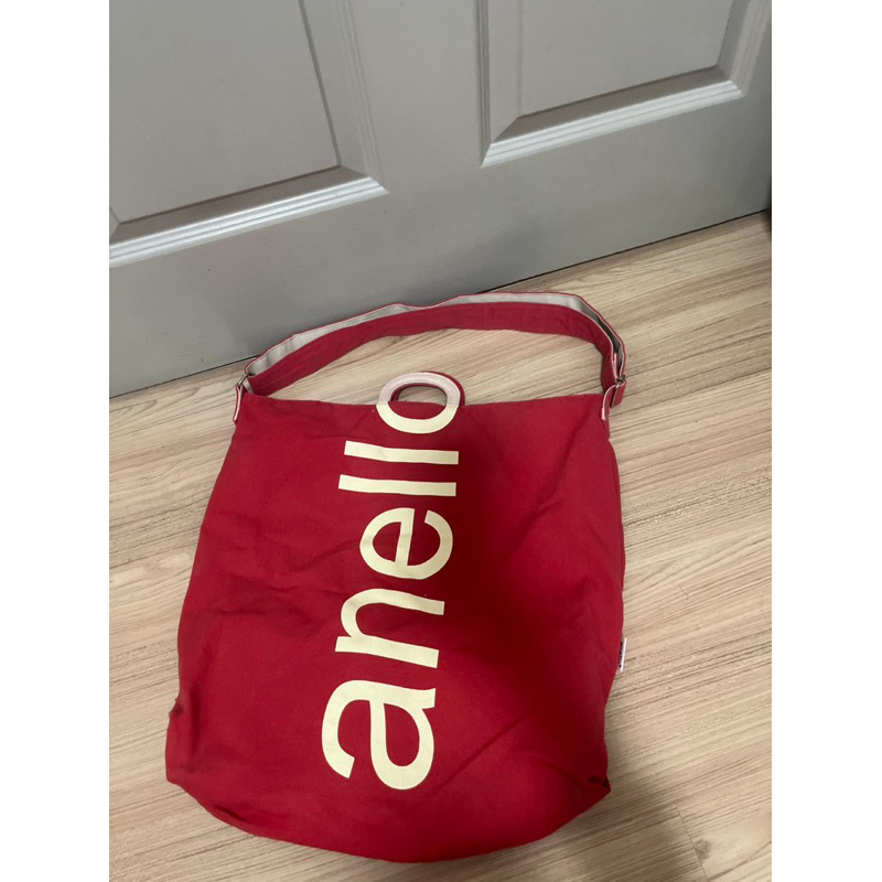 Anello กระเป๋า Cotton canvas 2way tote bag 💯 Size ใหญ่ สภาพดี 80%