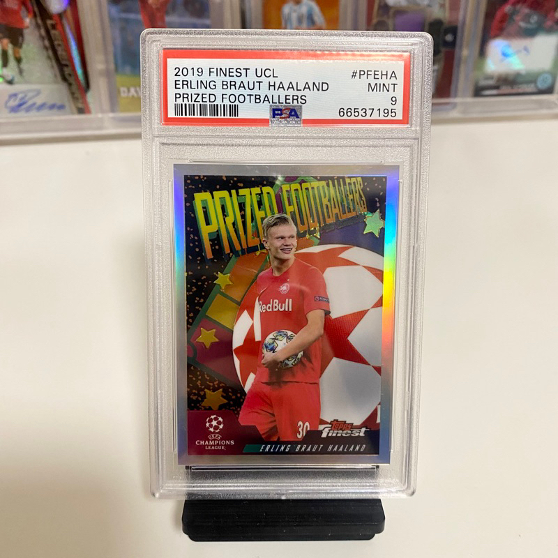 การ์ดบอล Topps finest Erling Haaland เออร์ลิง ฮาลันด์ RC psa9