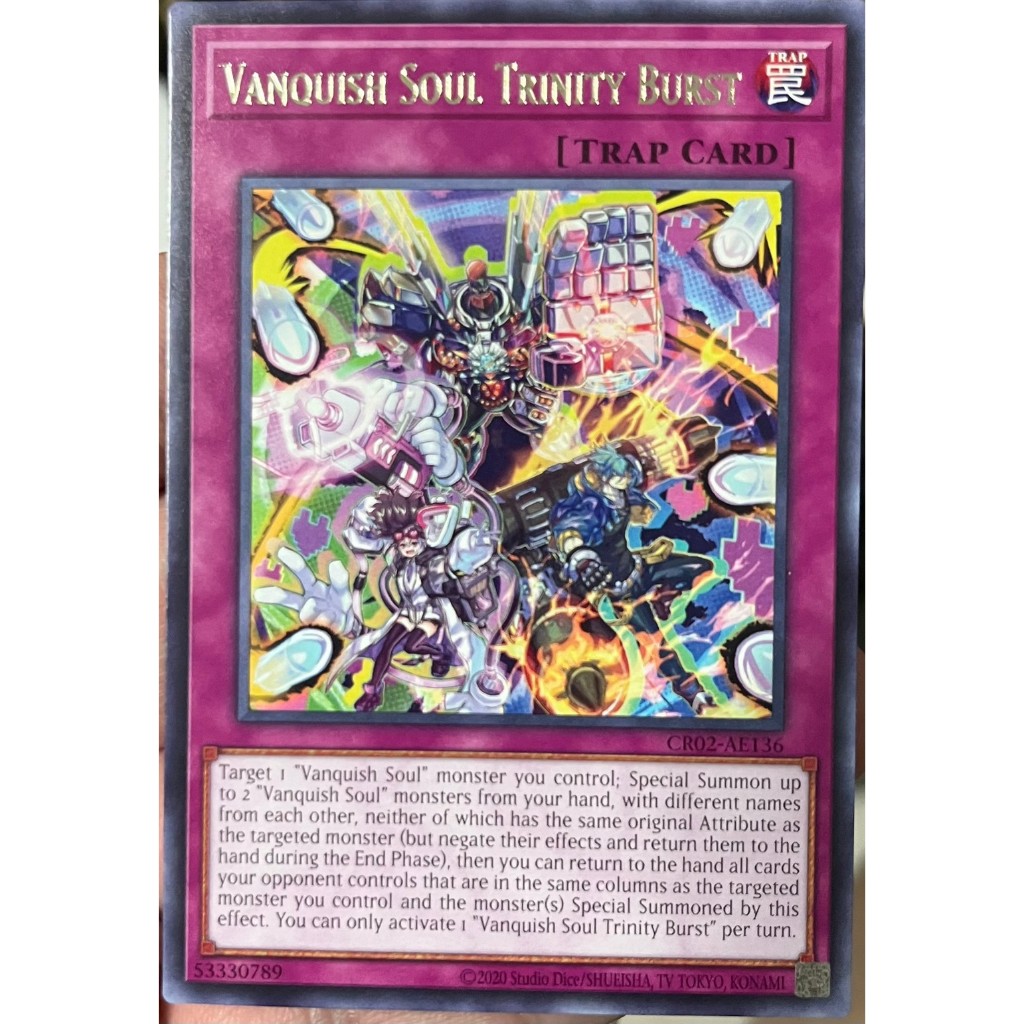 Yugioh Asia-Eng [CR02-AE136] Vanquish Soul Trinity Burst (Rare) การ์ดยูกิแท้ถูกลิขสิทธิ์