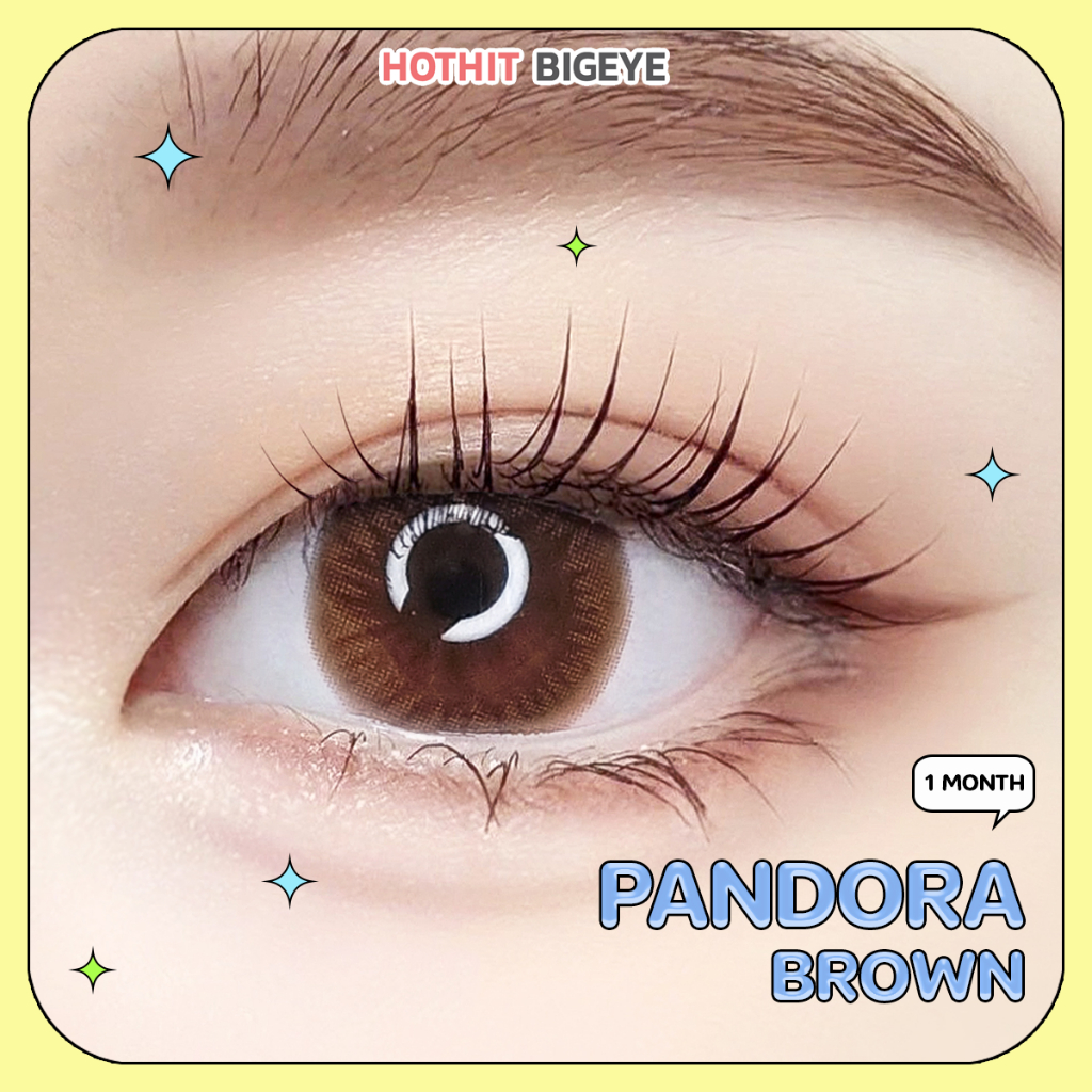 คอนแทคเลนส์ Pandora brown พร้อมส่งแบบปกติ และค่าสายตาสั้น 0.00- 10.00 (สายตาที่มีในลิสกดสั่งได้เลยค่า)