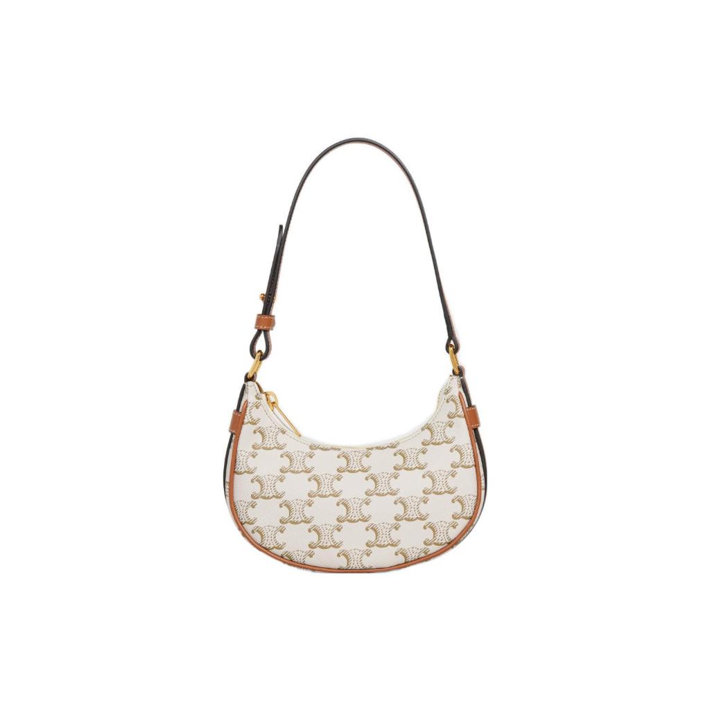 💯ของแท้⚡พร้อมส่ง⚡ราคาถูกที่สุดใน Shopee เซลีน Celine AVA Mini Bag TRIOMPHE CANVAS 10I602 Summer 16cm กระเป๋าสะพายผู้หญิ