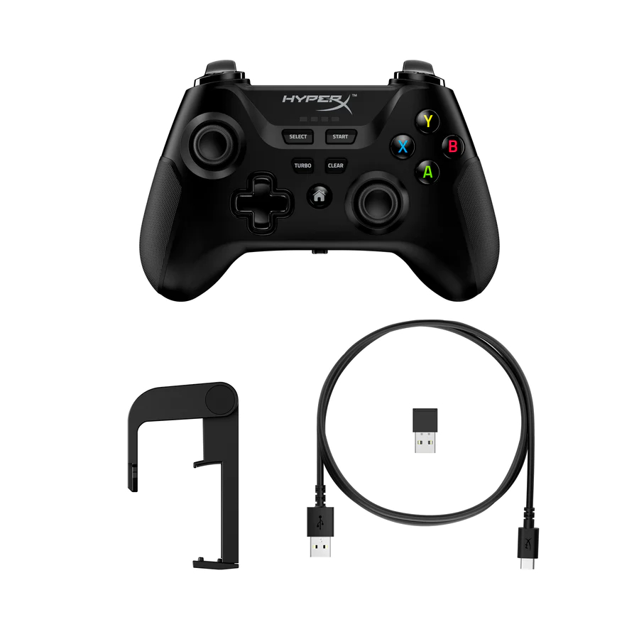 (CODE CHICHXBS1 ลด 50 ) HYPERX CLUTCH WIRELESS MOBILE-PC (Black) # 516L8AA คอนโทรลเลอร์เกมมิ่งไร้สาย