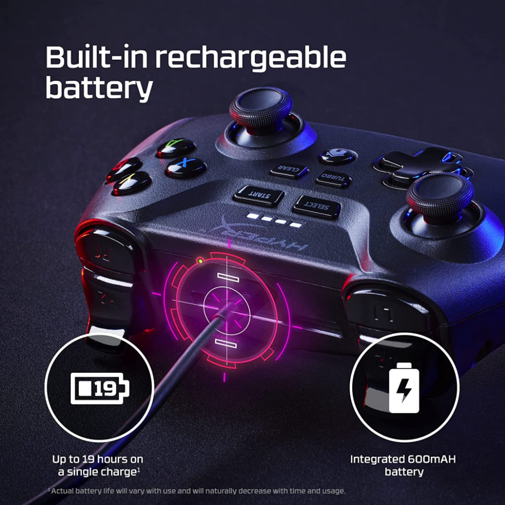 (CODE CHICHXBS1 ลด 50 ) HYPERX CLUTCH WIRELESS MOBILE-PC (Black) # 516L8AA คอนโทรลเลอร์เกมมิ่งไร้สาย