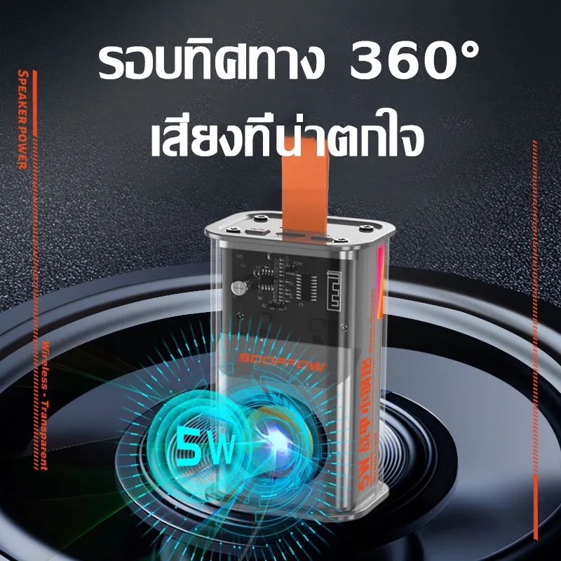 🔥ลำโพงบลูทูธ5.3 ลำโพงขนาดเล็ก ​5W เสียง3D Wireless Bluetooth Speaker เบสหนัก ลำโพงแบบพกพา สองเครื่อง ​TWS เชื่อมต่อกันจั