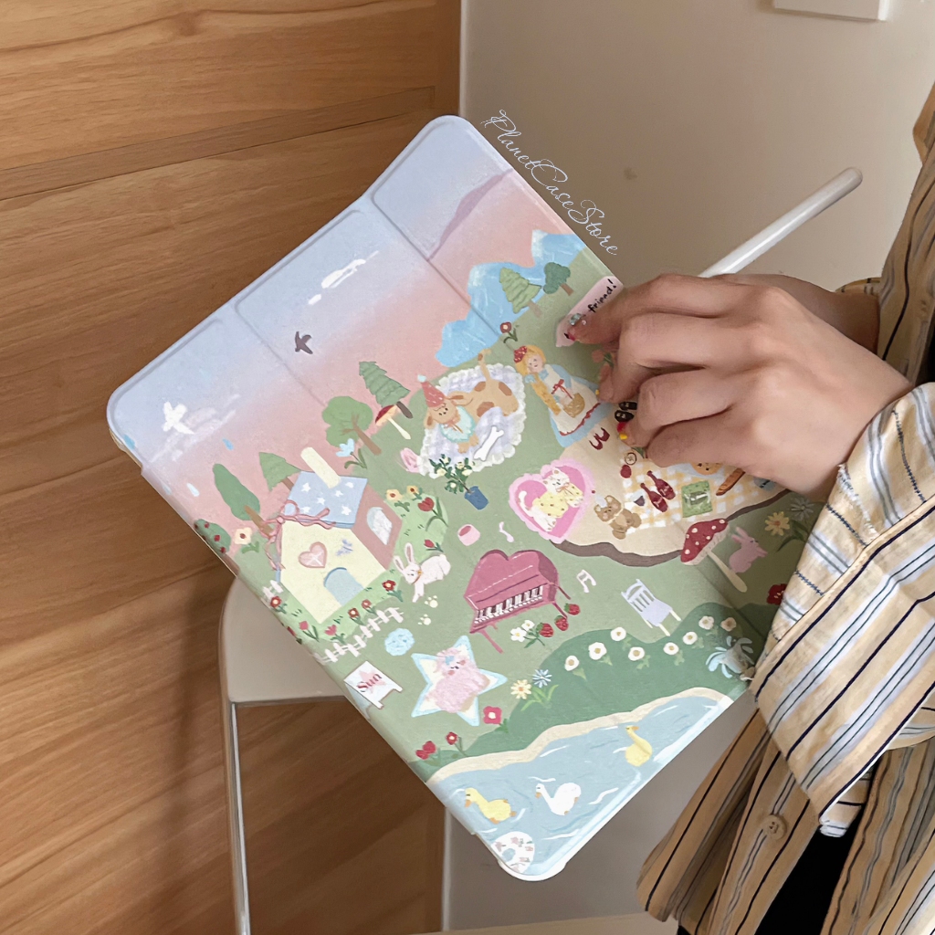 🔥พร้อมส่ง🔥เคสไอแพด Mirror Gen9/8 Air6/7 11 13 Puppyland ช่องใส่ปากกาขวา Acrylic เคสiPad Gen10 Gen11