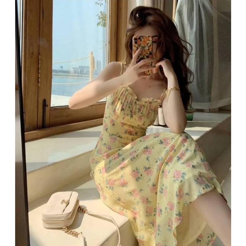 เดรสยาว แต่งจีบอก  มีซับใน ทรงสวย 5ลาย ไซส์ s-mนะคะ - รูปที่ 2