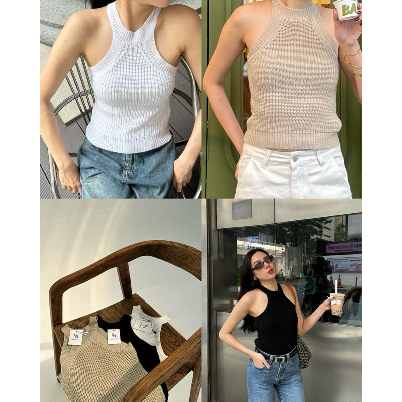BABIEXBANIE - BIYA KNIT TOP เสื้อกล้ามไหมพรมถัก
