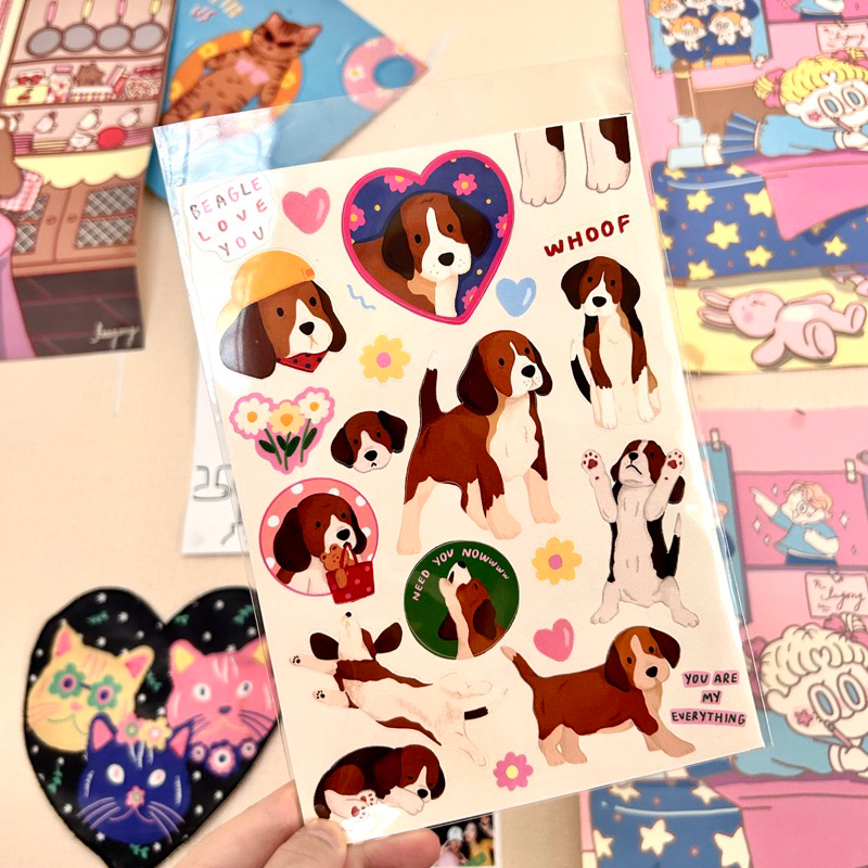beagle sticker dicut