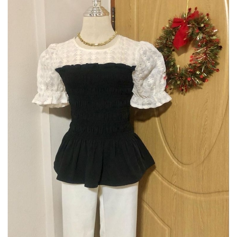 ส่งต่อ เสื้อทำงาน มือสอง สไตล์ลูกคุณ จีวอน Marry my husband สวย เก๋ ใส่ไปคาเฟ่ ทะเล ภูเขา ออกเดทก๋ได