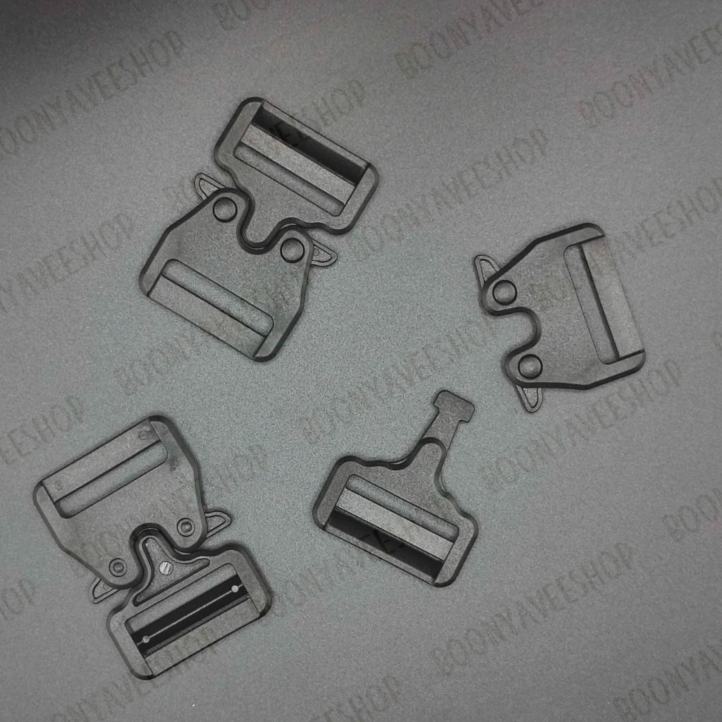 ตัวล็อคสายสะพาย ก้ามปู ทรงเขาควาย พลาสติก ใช้กับสายกว้าง 25 มิล