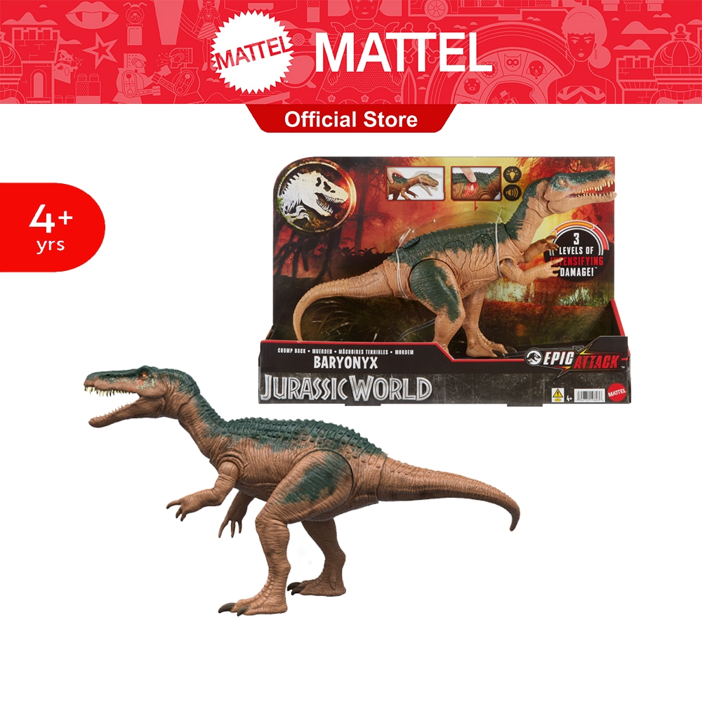 Jurassic World Epic Attack Chomp Back Baryonyx แบรีออนิกซ์ จอมงับ รุ่นอีพิคแอทแทค HTP68 CH