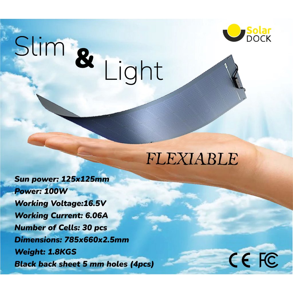 แผงโซล่าเซลล์ Solar Panal Solar Cell 100W