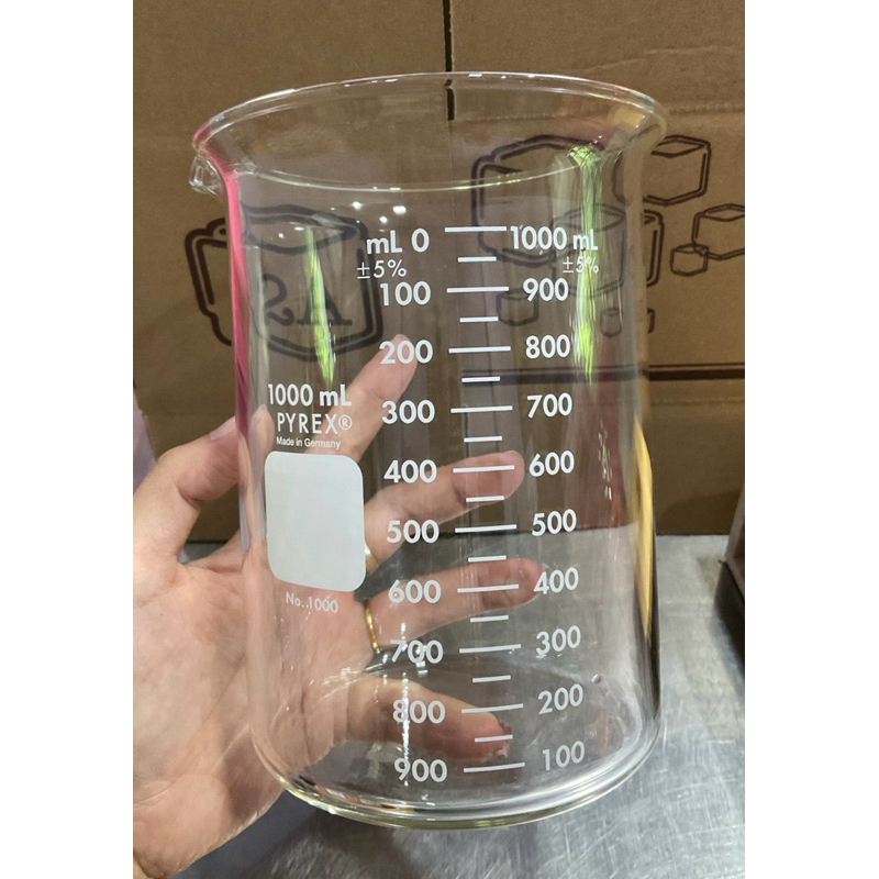 บีกเกอร์แก้ว 100,250,600,1000 มล. ยี่ห้อ Pyrex เยอรมัน