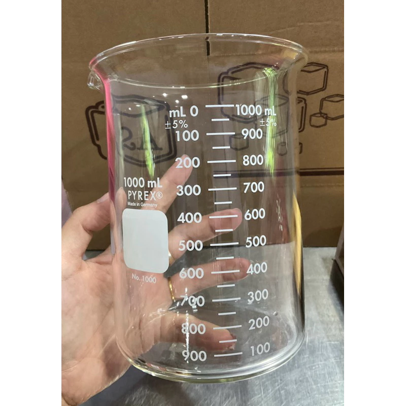 บีกเกอร์แก้ว 100,250,600,1000 มล. ยี่ห้อ Pyrex เยอรมัน