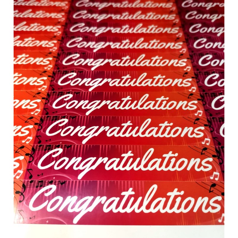 !สติ๊กเกอร์ ''Congratulations'' ติดช่อดอกไม้ กล่องของขวัญ ขนาดA3 - รูปที่ 7