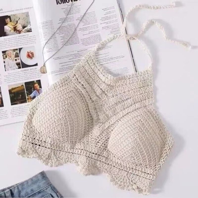 เสื้อผูกคอไหมถัก บราไหมถัก บีกินี่ไหมถัก พร้อมส่ง