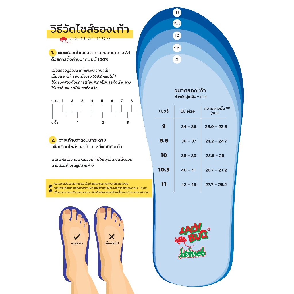 [59 บาท 12-14 พ.ย. + COONNOV59 +] LadyBug รองเท้าแตะหูคีบ ตราเต่าทอง !!!! พื้นดำ หูดำ คาดสี (สุ่ม)